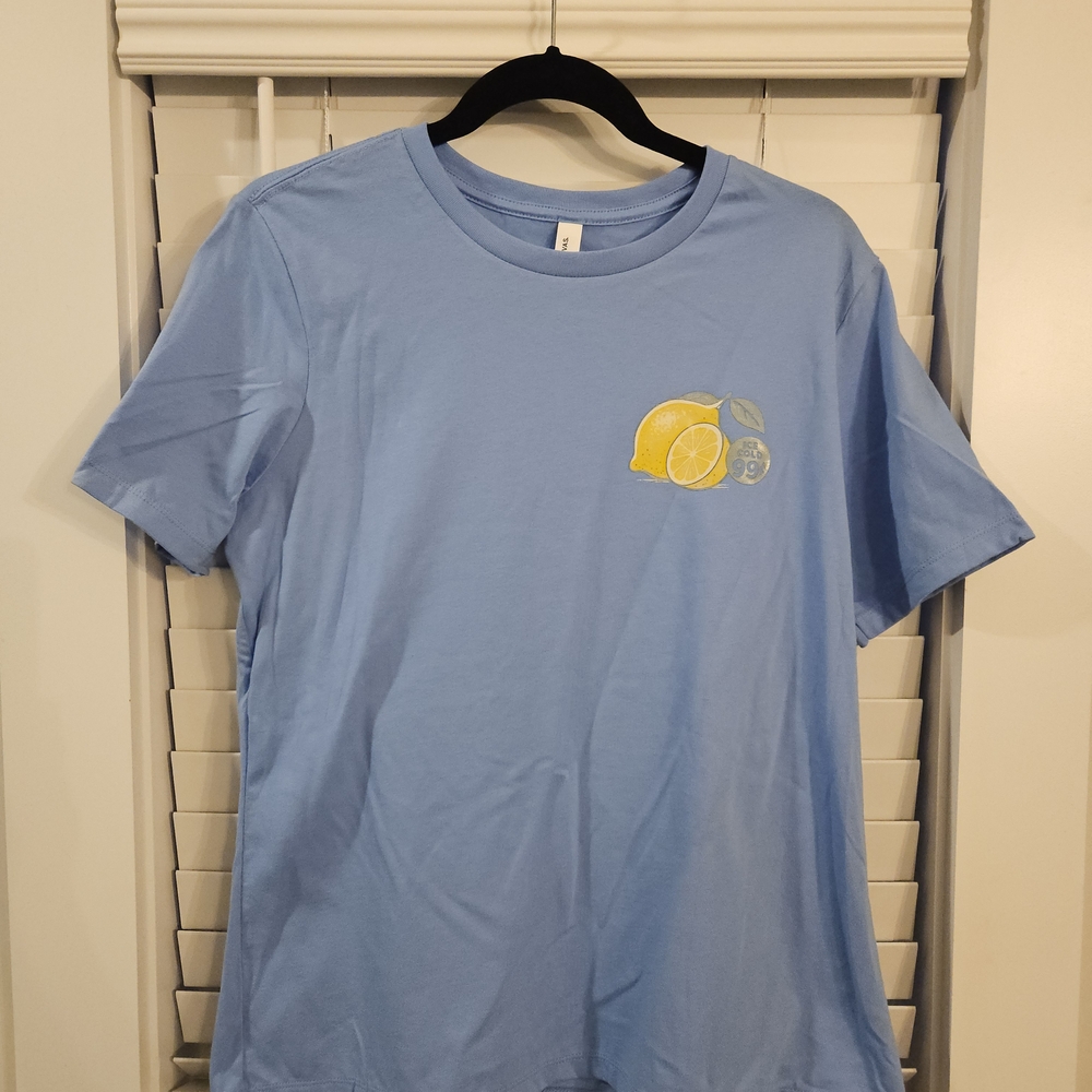 Bella Canvas Sky Blue Tee with Lemon Design